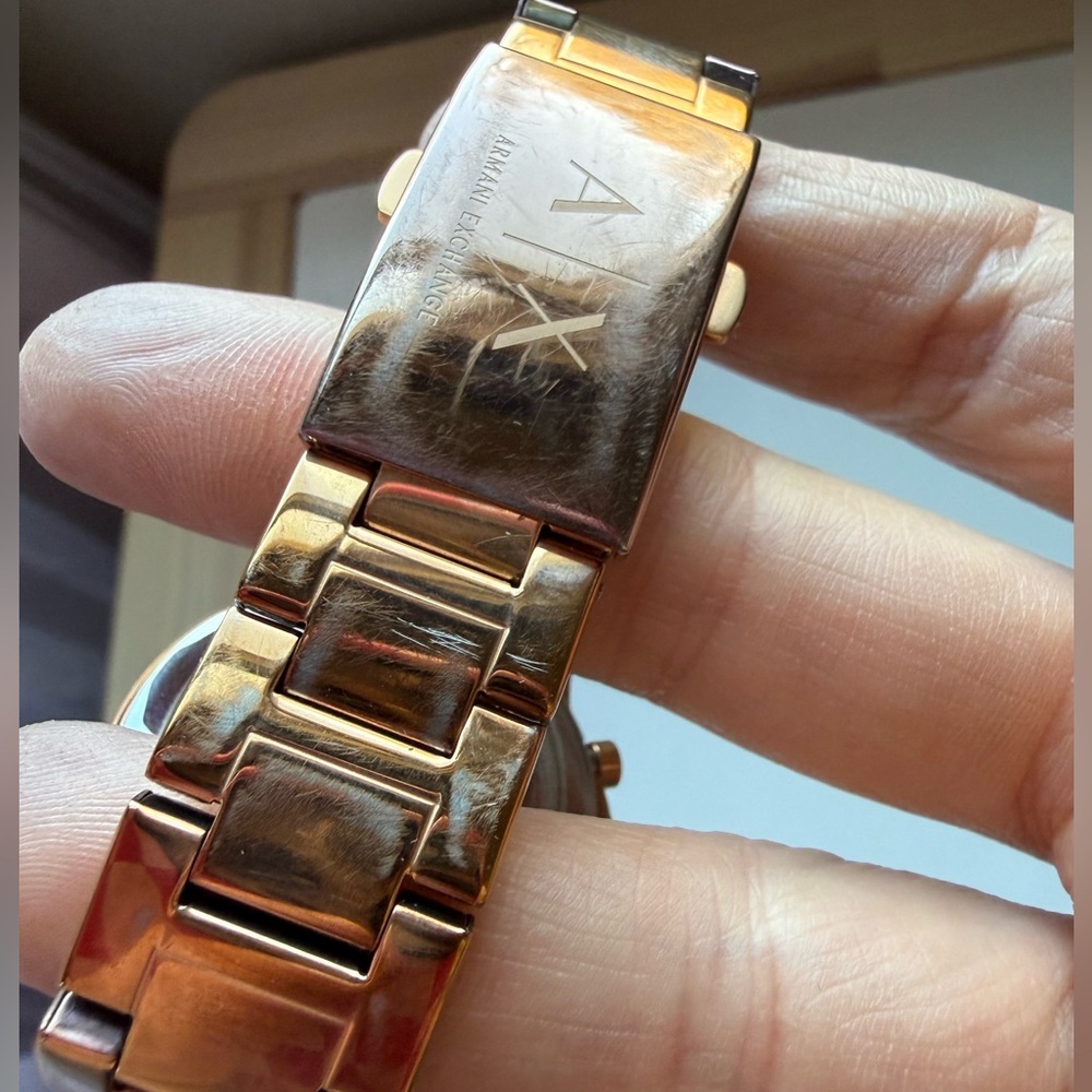 Armani Exchange Rose Gold Chronograph Watch - Picture 8 of 11